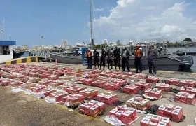 Clorhidrato de cocaína incautado en el Caribe