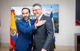El Presidente Abelardo De La Espriella y el ministro de Exteriores de Israel, Gideon Saar.