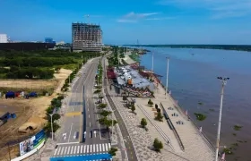 El cierre en el Malecón corresponde a la vía interna entre calles 78 y 72.