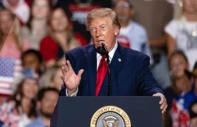El presidente de EE.UU., Donald Trump, durante un acto de campaña de apoyo de los candidatos republicanos.
