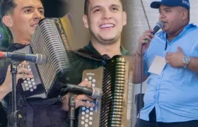 El rey profesional Ronal Torres; rey aficionado Juan Sebastián López y rey de la canción inédita, Daniel Laborde