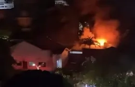 Incendio en el barrio El Prado. 