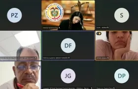 Julianis Altamar durante la audiencia virtual de este miércoles. 