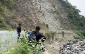 Lugar donde sucedió el desprendimiento de rocas.