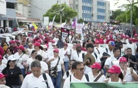 Marcha en Barranquilla contra el Gobierno de Abelardo De La Espriella