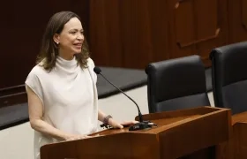 La líder opositora venezolana y premio Nobel de la Paz, María Corina Machado.