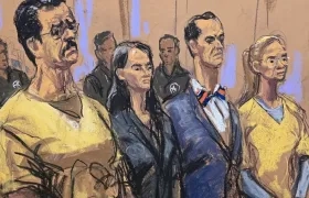 Nicolás Maduro y su esposa Cilia Flores, durante una audiencia.