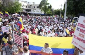 Marcha en Barranquilla contra el Gobierno de Abelardo De La Espriella