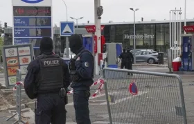 Estación de servicio en Trappes, al suroeste de París.