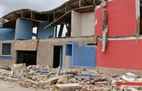 Algunos daños que se registraron tras el terremoto del 10 de agosto. 