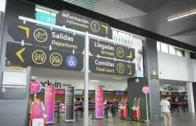 Zona del Check-in del Aeropuerto Internacional Ernesto Cortissoz de Barranquilla. 