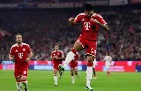 Luis Díaz el gol con el que abrió el marcador ante el Leipzig.