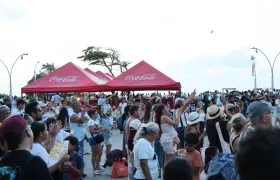 Visitantes de Puerto Colombia durante la semana de receso escolar.