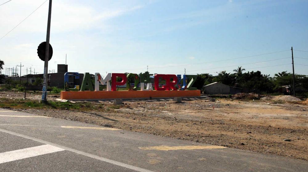 Entrada al municipio de Campo de la Cruz.