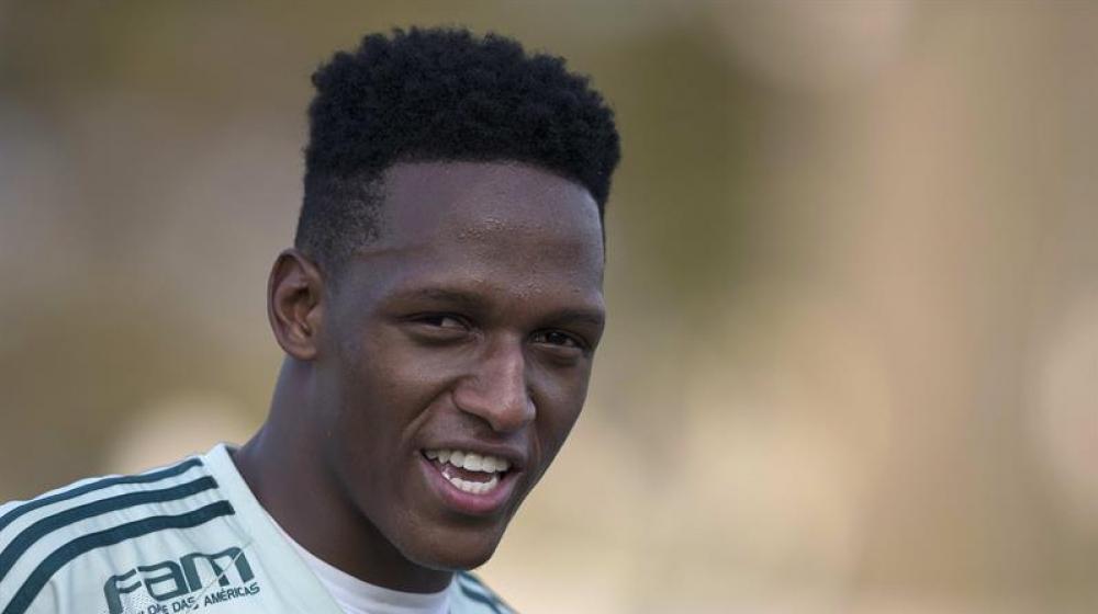 Yerry Mina, a la espera de partir al Barcelona.