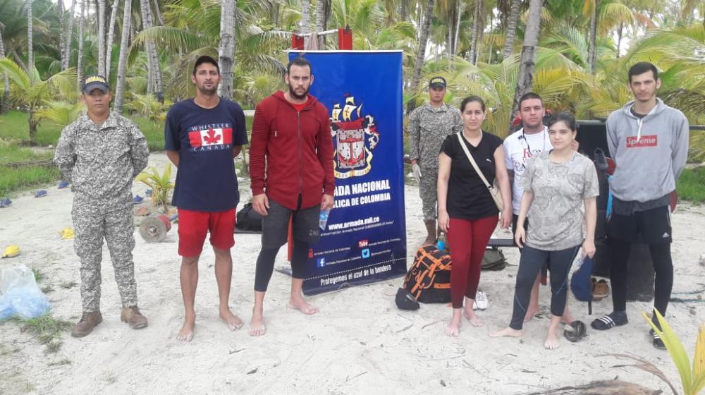 Los seis migrantes que pretendían llegar a Nicaragua en condición irregular.