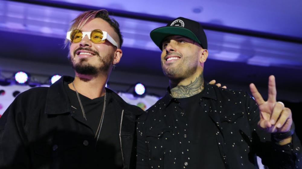 El dúo latino, J Balvin y Nicky Jam.