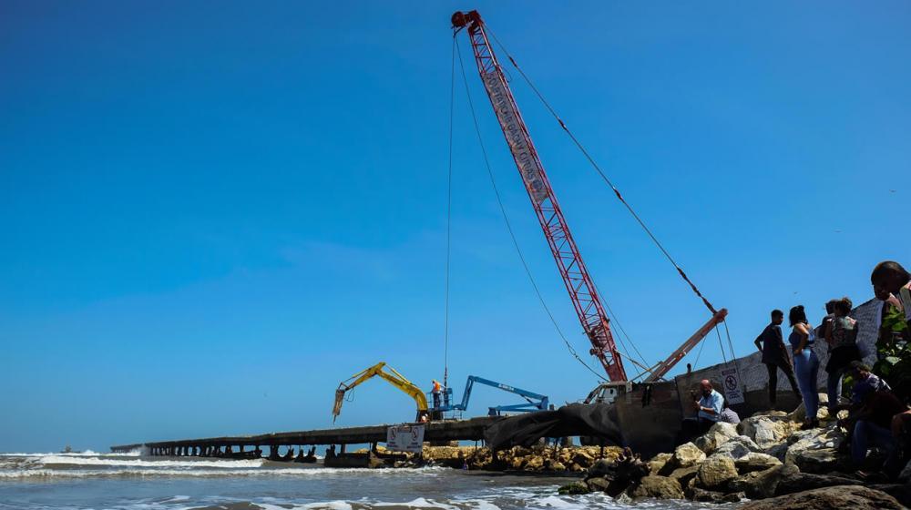 Demolición del viejo muelle de Puerto Colombia