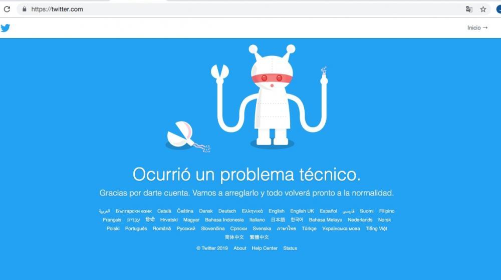 Twitter tuvo una caída global.