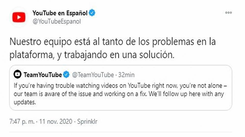 Twitter de YouTube en Latinoamérica.