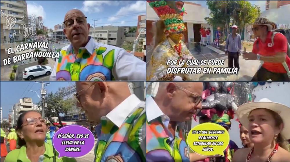 El Cachaco Carnavalero disfruta del Carnaval de Barranquilla.