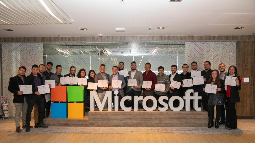 Imagen de archivo de una capacitación de Microsoft.