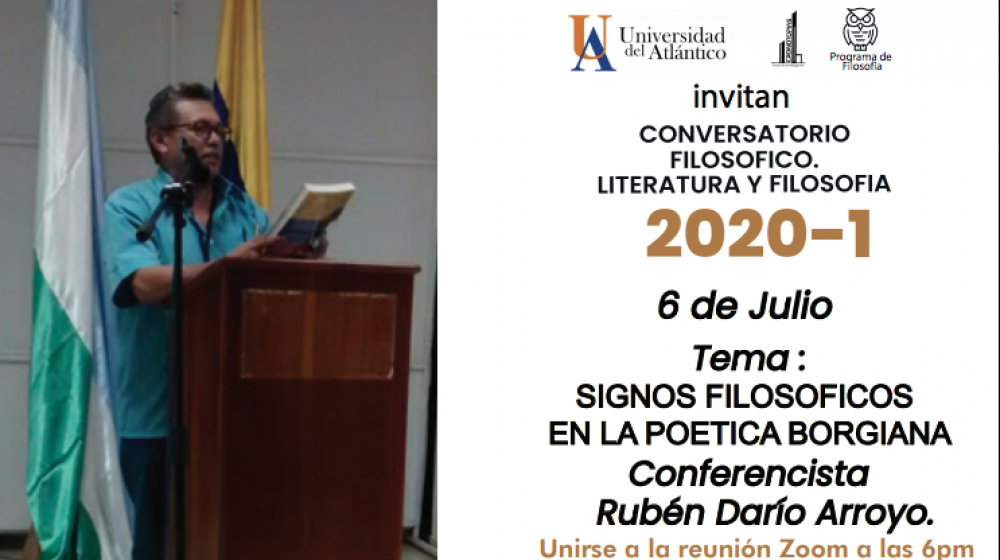 Rubén Darío Arroyo, invitado a Conversatorio Filosófico de UniAtlántico.
