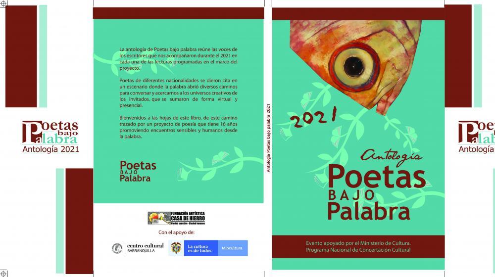 Carátula de la Antología Poetas bajo palabra.