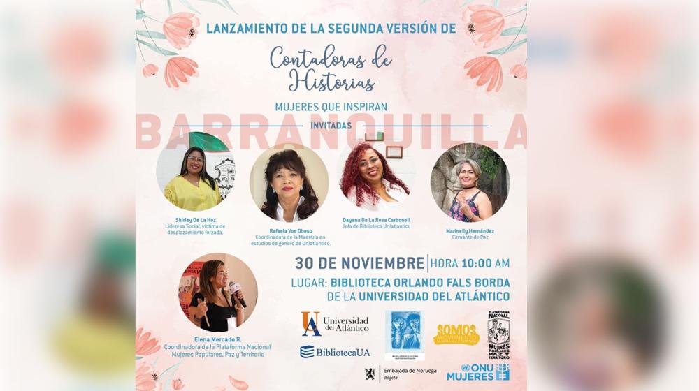 Las cinco mujeres que participan en el diálogo de este miércoles en Uniatlántico.