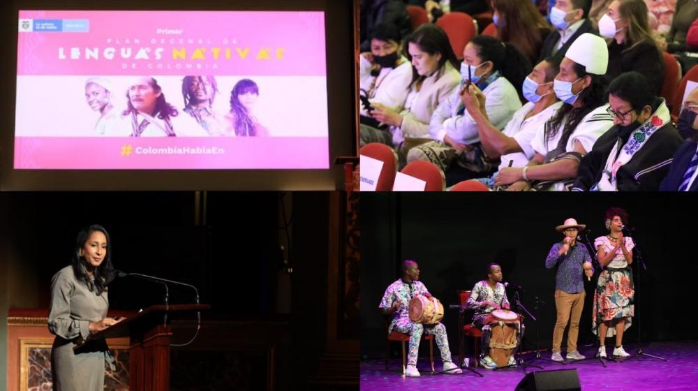 Ministra de Cultura, Angélica Mayolo, en la celebración de las Lenguas Nativas.