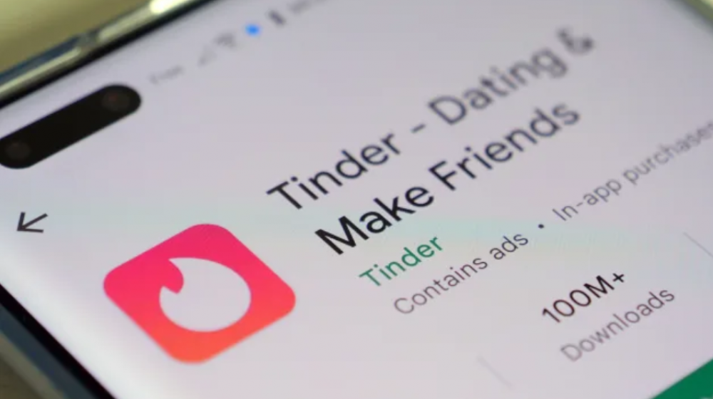 Aplicación de Tinder. 