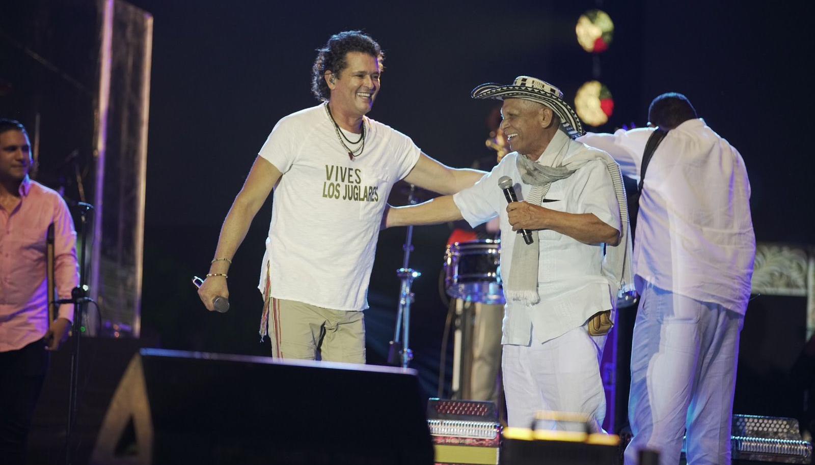 Adolfo Pacheco con Carlos Vives