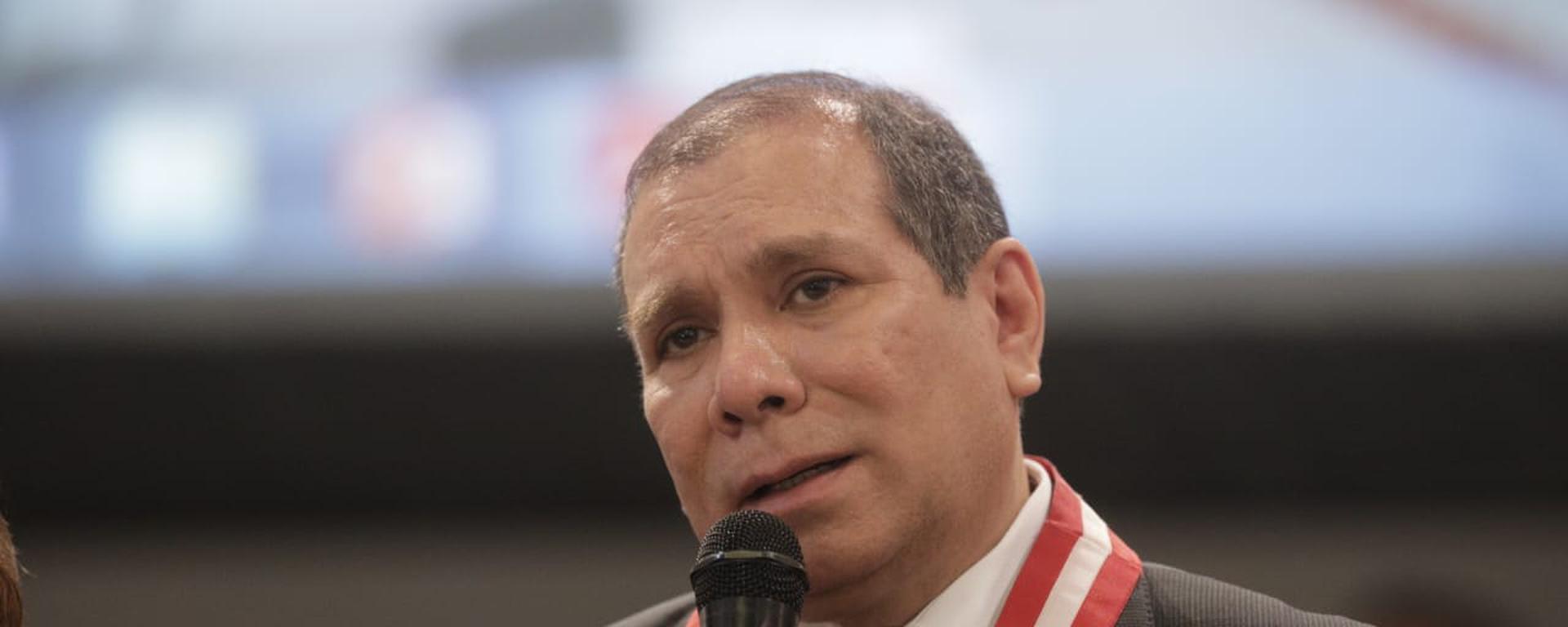 El presidente de la Corte Suprema y el Poder Judicial de Perú, Javier Arévalo.