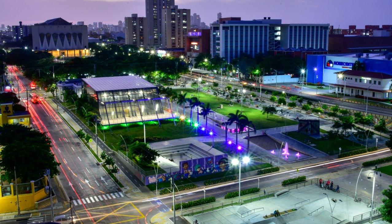 Imagen de la Plaza de la Paz de Barranquilla.