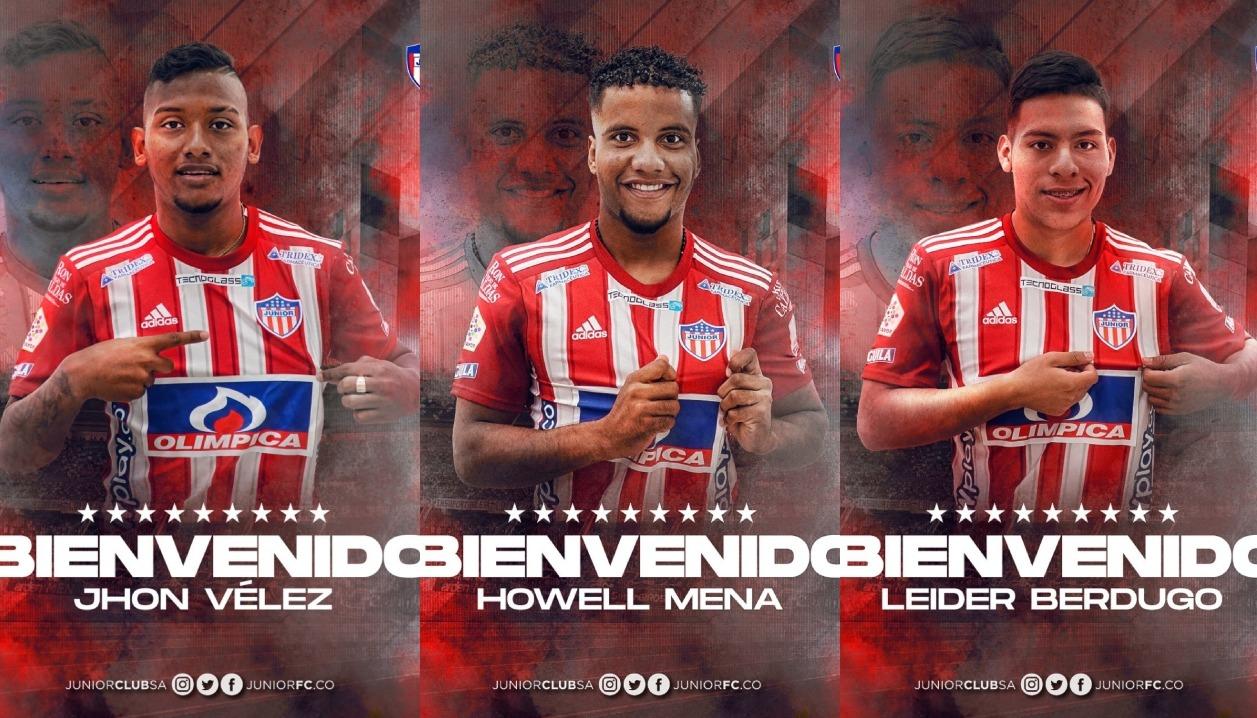 Los tres canteranos que llegan al Junior del Barranquilla FC.