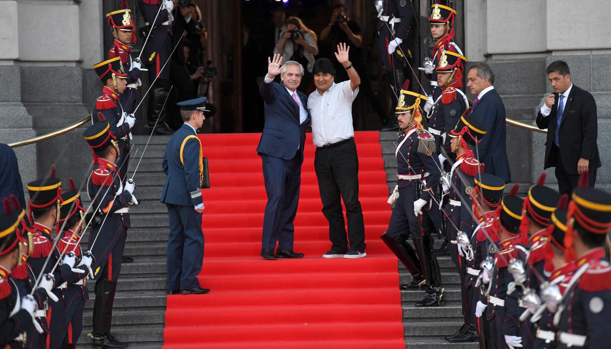 Alberto Fernández y Evo Morales.