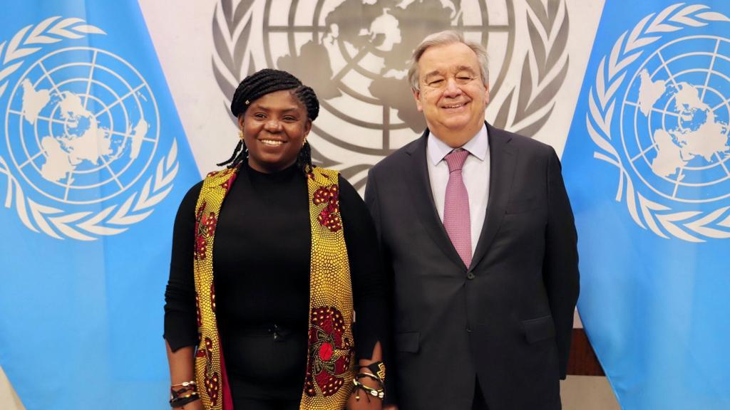 Francia Márquez y António Guterres.
