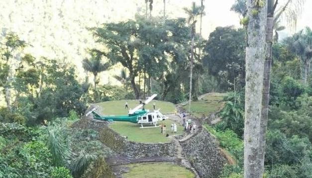 El helicóptero de la Policía en la Sierra Nevada.