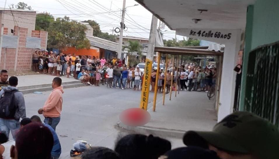 Lugar donde se presentó el crimen en el barrio La Central. 
