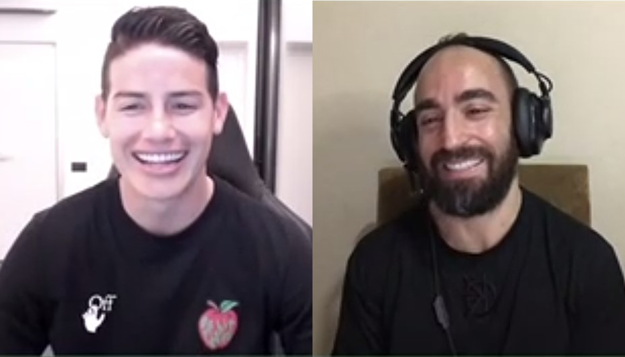 James Rodríguez en el Twitch con Ricardiinho.
