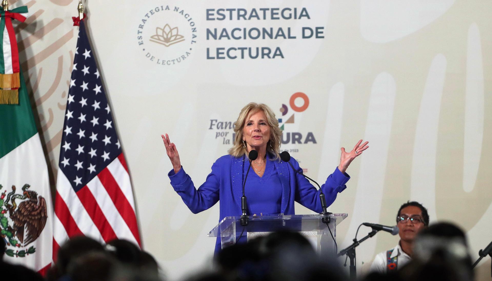 Jill Biden en su reciente visita a Ciudad de México.