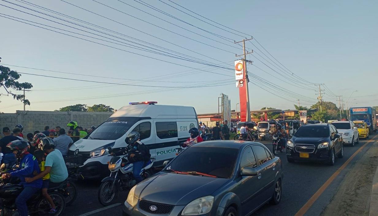 Lugar donde se presentó el hecho, en Malambo. 