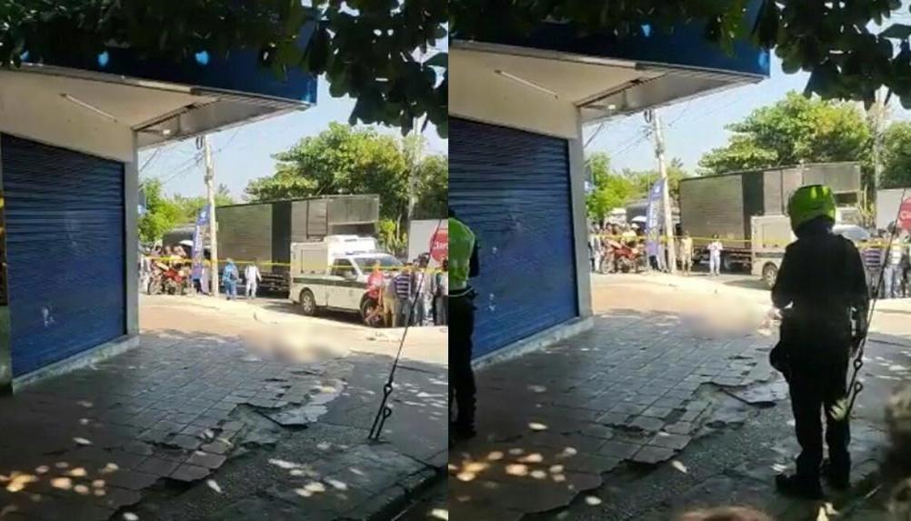 La mujer quedó muerta en vía pública. 