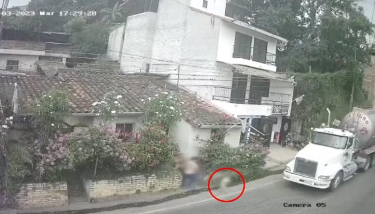 Momento en que ocurrió el accidente. 