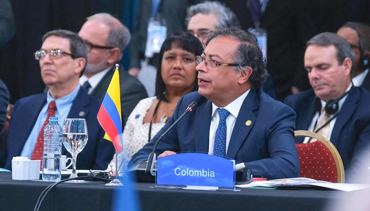 El Presidente Gustavo Petro en la cumbre Celac.