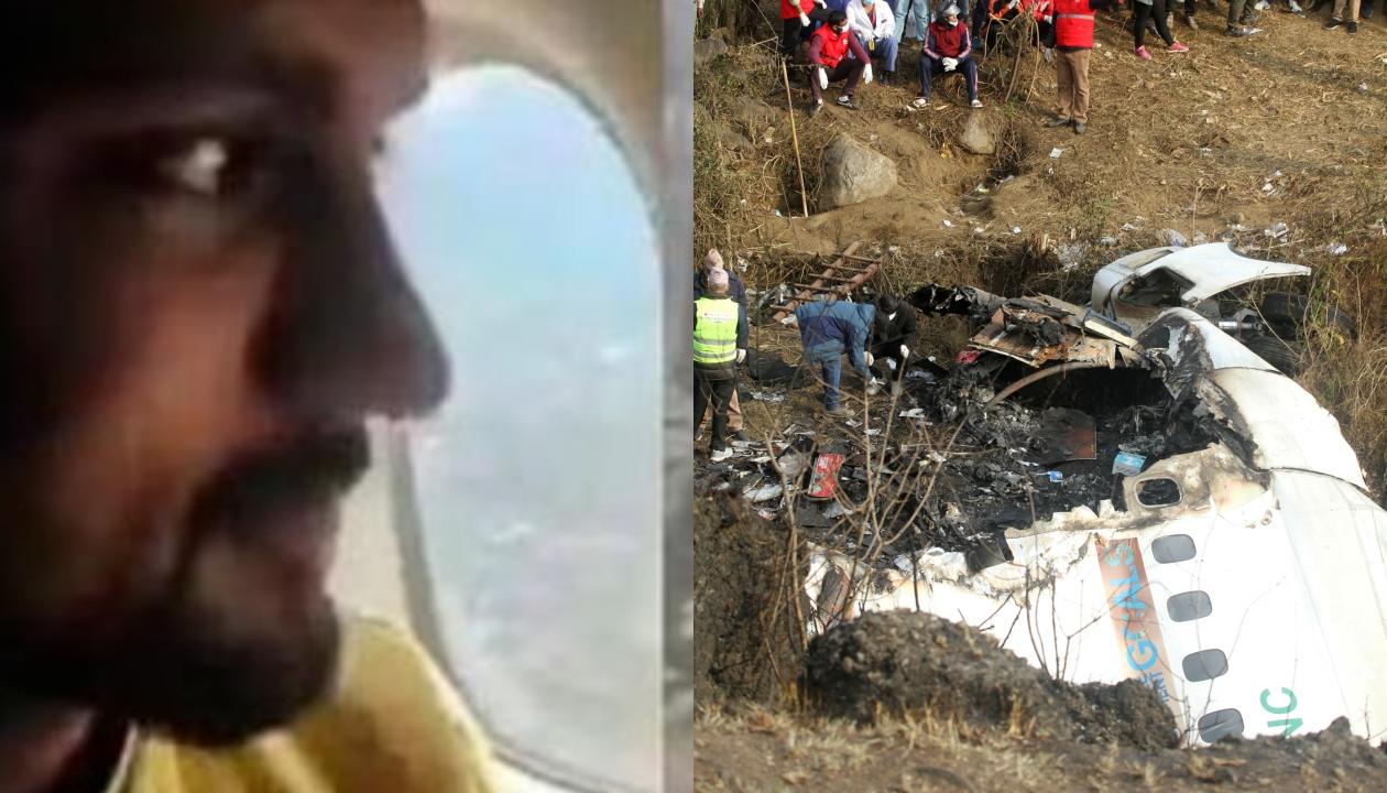 Pasajero del avión accidentado en Nepal.