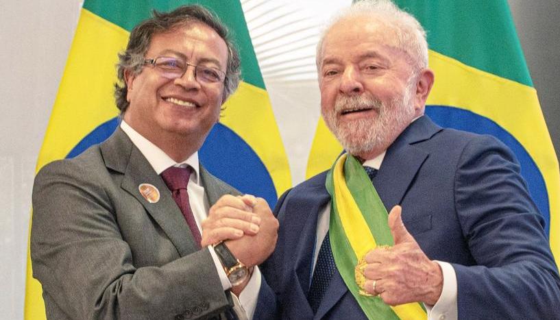 Gustavo Petro y Luiz Inácio Lula da Silva.