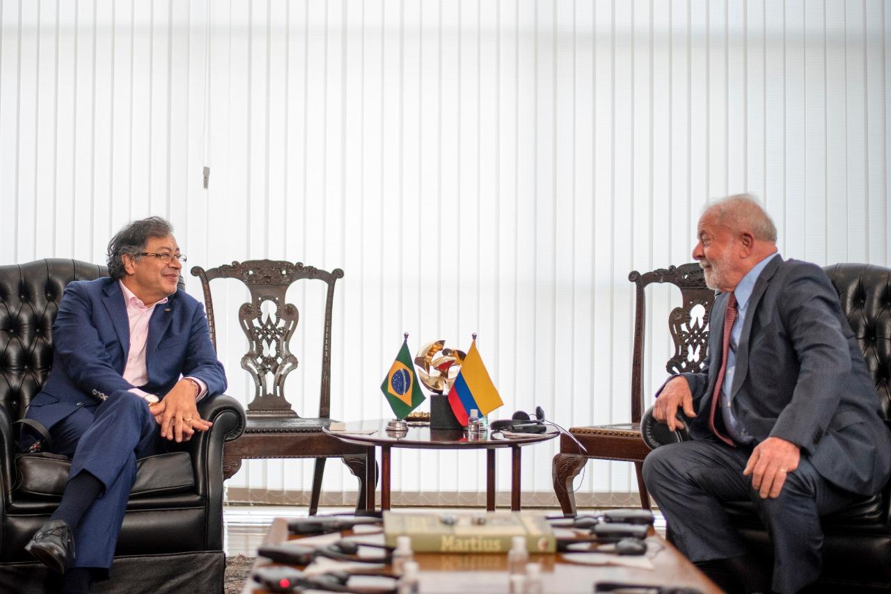 Gustavo Petro y Luiz Inácio Lula da Silva.