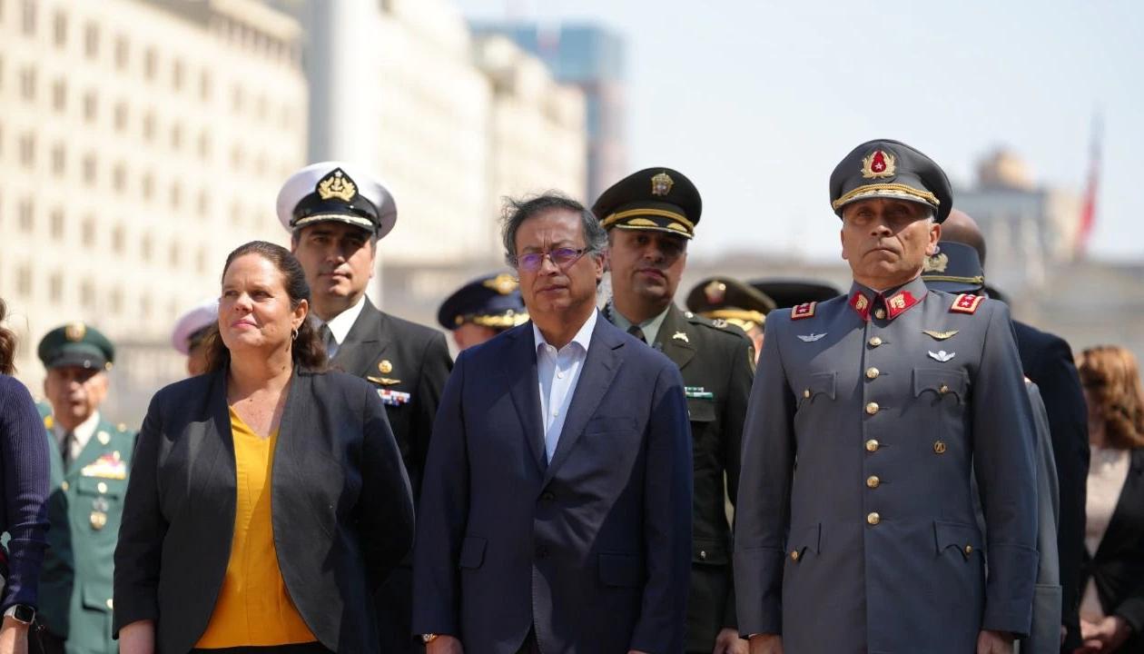 Presidente Gustavo Petro durante su visita a Chile.