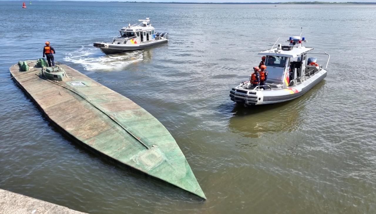 El sumergible en el cual se encontraba la droga.